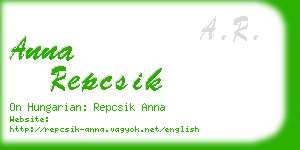 anna repcsik business card